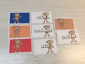 Monkey Color Word Match - Laminated Activity Cards# - Picture 1 of 3