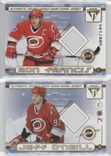 2001 Pacific Private Stock Titanium Variation Jeff O'Neill Ron Francis Patch HOF