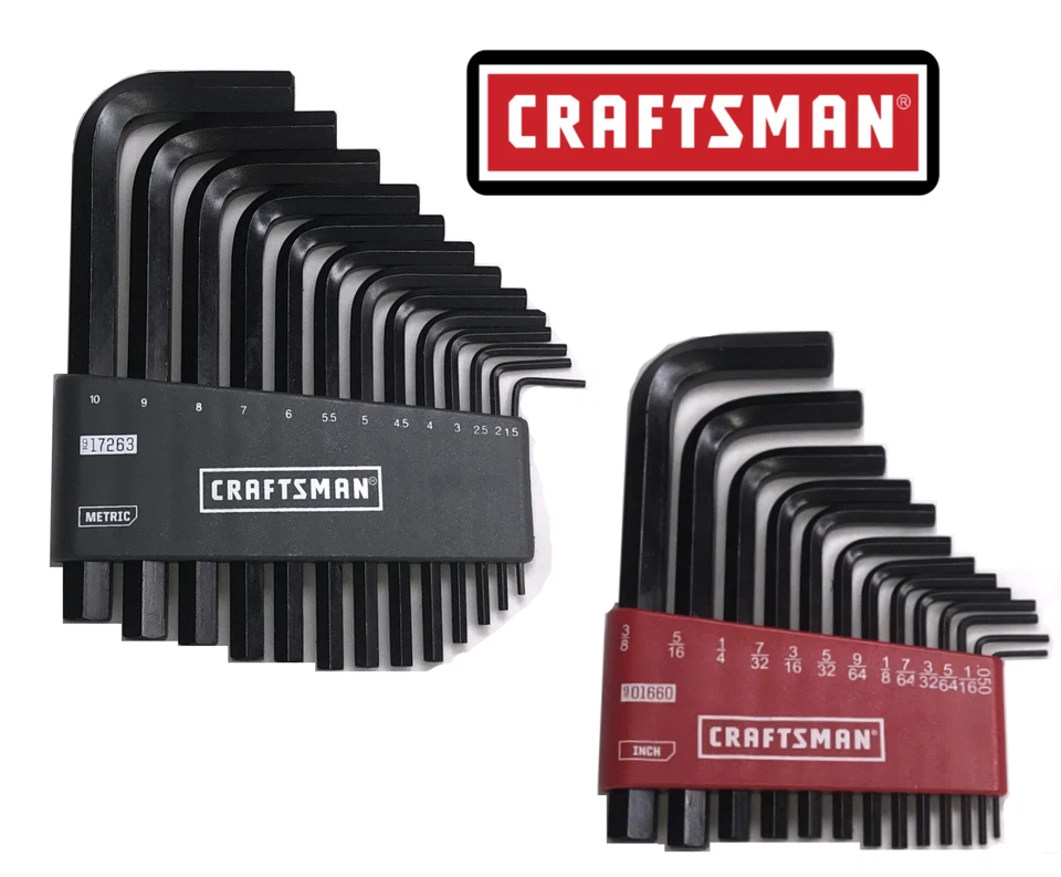 Craftsman 26pc or 13pc SAE & METRIC MM Allen / Hex Key Wrench Set NEW - Image 1 of 1