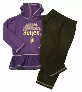 Pantaloni con cappuccio in pile polare RussellApparel NCAA James Madison University per bambini - Foto 1 di 8