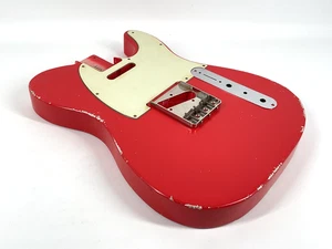 MJT Official Custom Vintage Aged Nitro Guitar Body Mark Jenny VTT Fiesta Red - Picture 1 of 11
