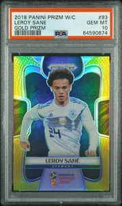 2018 Panini Prizm World Cup Leroy Sane True Gold /10 - PSA 10 - Picture 1 of 2