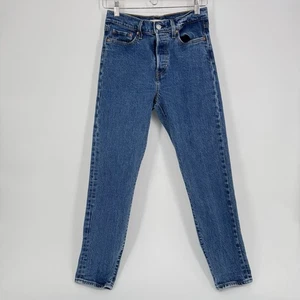 Levi's Damen Gr. 26 Wedgie Fit Button Fly Denim Jeans Straight Medium Wash - Bild 1 von 11