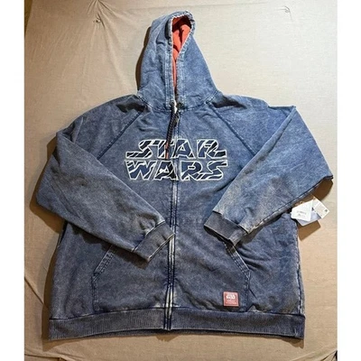 Sudadera con capucha Star Wars x Ashley Eckstein azul denim lavado con cremallera talla adulto Foto 1 de 4