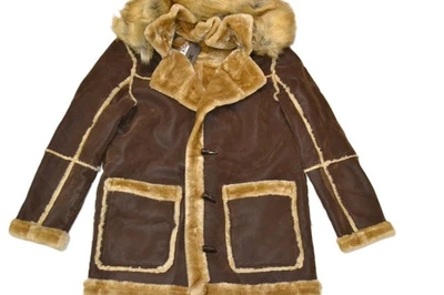 AUTÉNTICA CHAQUETA DE PIEL DE OVEJA DENALI MARRÓN Jordan Craig PARA HOMBRES Todas las Tallas Nueva Foto 1 de 4