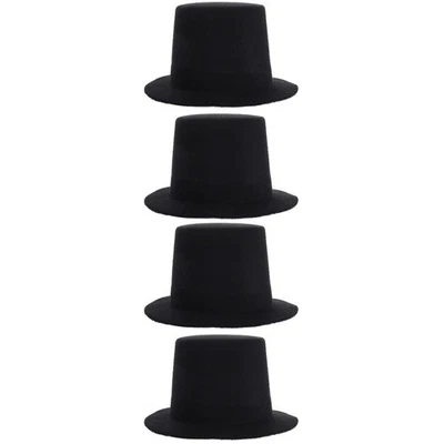 4 pcs  Mini Doll Tops Hats Props DIY Hat Adornments Doll Costume Accessories - Image 1 of 4