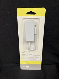 ATIVA USB-C TO VGA DISPLAY ADAPTER Cable 4521-616 - New - Picture 1 of 2
