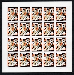 US STAMP SHEET: Scott 4503 "JAZZ" Pane of 20 FOREVER MNH 2011 - Picture 1 of 1