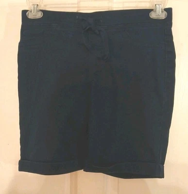 No Boundaries Women's Mid Rise Sz M Blue Stretch Shorts - Image 1 of 4