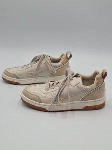 Shu Shop Women’s Taupe Suede Distressed Romi Sneakers Size 6.5 NWOT Low Profile - Picture 1 of 7
