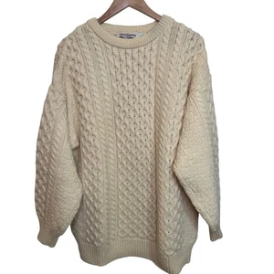 Vintage Celtic Country Made in Ireland 100% Wolle Herren XL Irish Strick Pullover - Bild 1 von 8