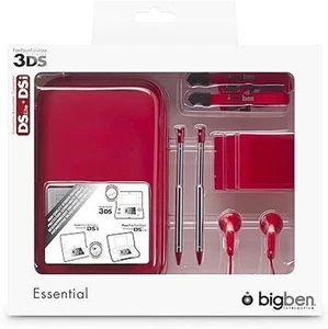 pack accessoires nintendo 3ds / ds lite / dsi sacoche ecouteur stylet jeu rouge - Photo 1/2