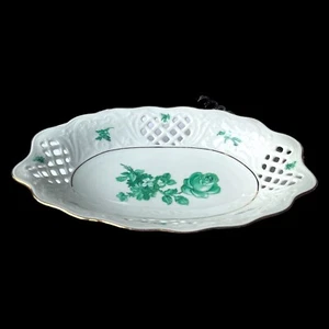 Vintage Carl Schumann Bavaria Reticulated Oval Plate 8 inches - Picture 1 of 14