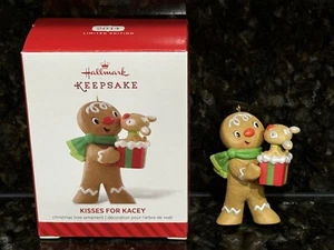 Hallmark Andenken Ornament 2014 Küsse für Kacey Lebkuchenmann Welpe - Bild 1 von 15