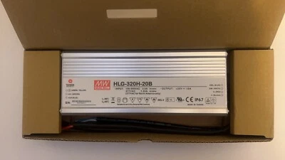 MEAN WELL HLG-320H-20B (LED Power Supplies 300W 20V 15A IP67 Adj W/Cable) - Image 1 of 3