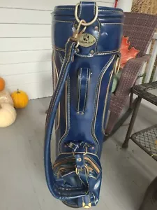 Vintage Wilson Staff Blau & Gold Golftasche Stuck Zipper - Bild 1 von 9