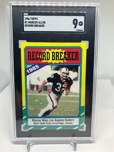 1986 TOPPS #1 MARCUS ALLEN RECORD BREAKER 🔥SGC 9🔥 - Picture 1 of 2
