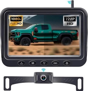 Digital Wireless 5" Car Monitor Rear View Reversing Camera for Truck Van Caravan - Picture 1 of 13