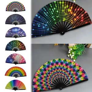 Boots On The Ground Hand Fan, Clack Fans For Line Dancing, Large Holographic - Picture 1 of 45