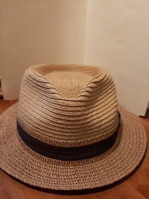Sombreros hechos a mano Conner Fedora Strawhat medianos usados  Foto 1 de 3