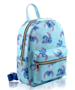 Disney Stitch Mini Backpack 10" Faux Leather - Picture 1 of 8