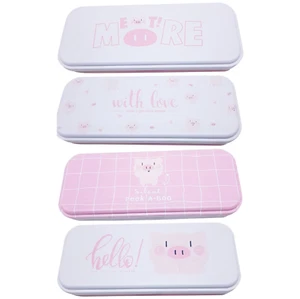 M&G Office & School Tin Pencil Case Booboo Pig w/ Insert Tray 215 x 90x 30mm - Picture 1 of 23