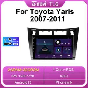 For Toyota Yaris 2007-11 Android Car Radio Carplay Multimedia Stereo Player GPS - Picture 1 of 32