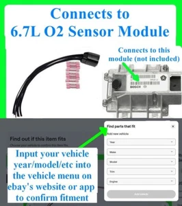 Arnés de cableado enchufe conector oxígeno módulo sensor O2 diésel 6,7 L Ram 07-12 - Imagen 1 de 1