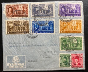 1946 Cairo Egypt First Day Cover To Switzerland Meeting Of Arab Kings & Chiefs - Picture 1 of 2