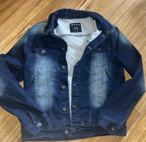 Villains of Virtue Men's Stretch Denim Jacket size XS- As New - Picture 1 of 6