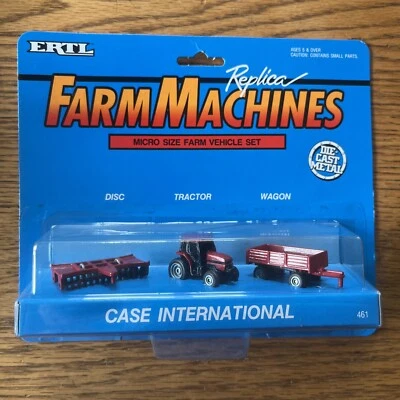 1990 Ertl Micro Size Farm Vehicle Set Case International New In Package #461 - Image 1 of 3