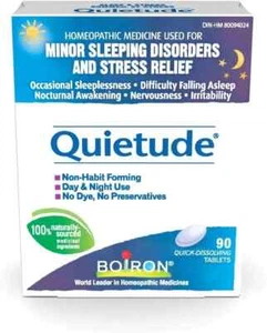 2 pack Boiron Quietude 90 tablets, Great for sleep and minor sleeping disorders - Picture 1 of 4