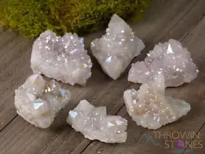 Racimo de cristal blanco ANGEL AURA QUARTZ - Decoración de cuarzo Rainbow Spirit, E2007 - Imagen 1 de 10