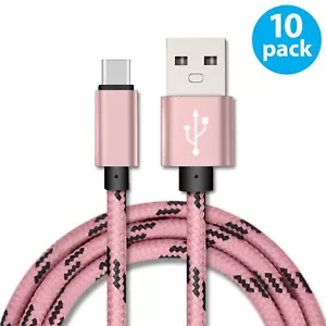 10-Pack USB Type C Fast Charging Cable For Samsung Galaxy S24 S23 S22 S21 S20+ - Picture 1 of 4