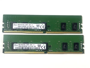 SK Hynix 2 X 8GB=16GB 1Rx8 PC4-2400T HMA81GR7MFR8N-UH ECC REG SERVER RAM - Photo 1/2