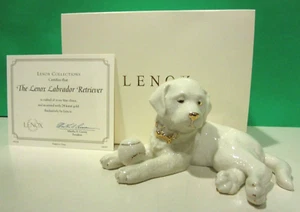 LENOX LABRADOR RETRIEVER PUPPY -- Baseball Dog sculpture -- NEW in BOX with COA - Picture 1 of 11