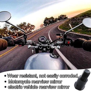 1x 10mm to 10mm Motorcycle Rearview Mirror Screw Thread Adapter Conversion Bolt - Foto 1 di 8