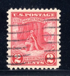 US STAMP #645  —  2c VALLEY FORGE —  XF-SUPERB —  USED —  GRADED 95 - Picture 1 of 3