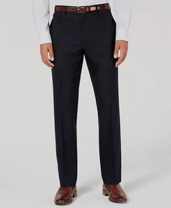$274 Marc New York 31W 30L Men's Blue Modern Fit Solid Suit Trousers Pants - Picture 1 of 6