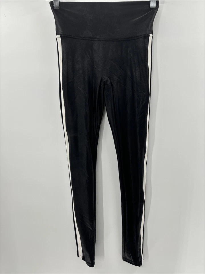 Leggings para mujer NWD SPANX con rayas laterales, negros talla S Foto 1 de 4