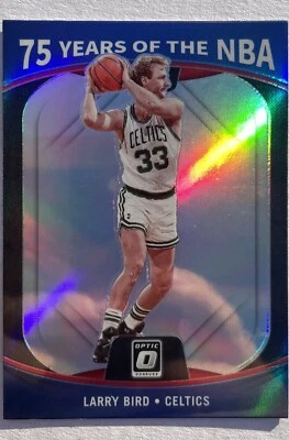 Larry Bird 2021 Donruss Optic 75 Years of the NBA Holo #36 - Image 1 of 2