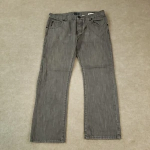 Armani Jeans Mens 35x28 Gray Denim Classic Wash Straight Leg Casual Button Fly - Picture 1 of 18