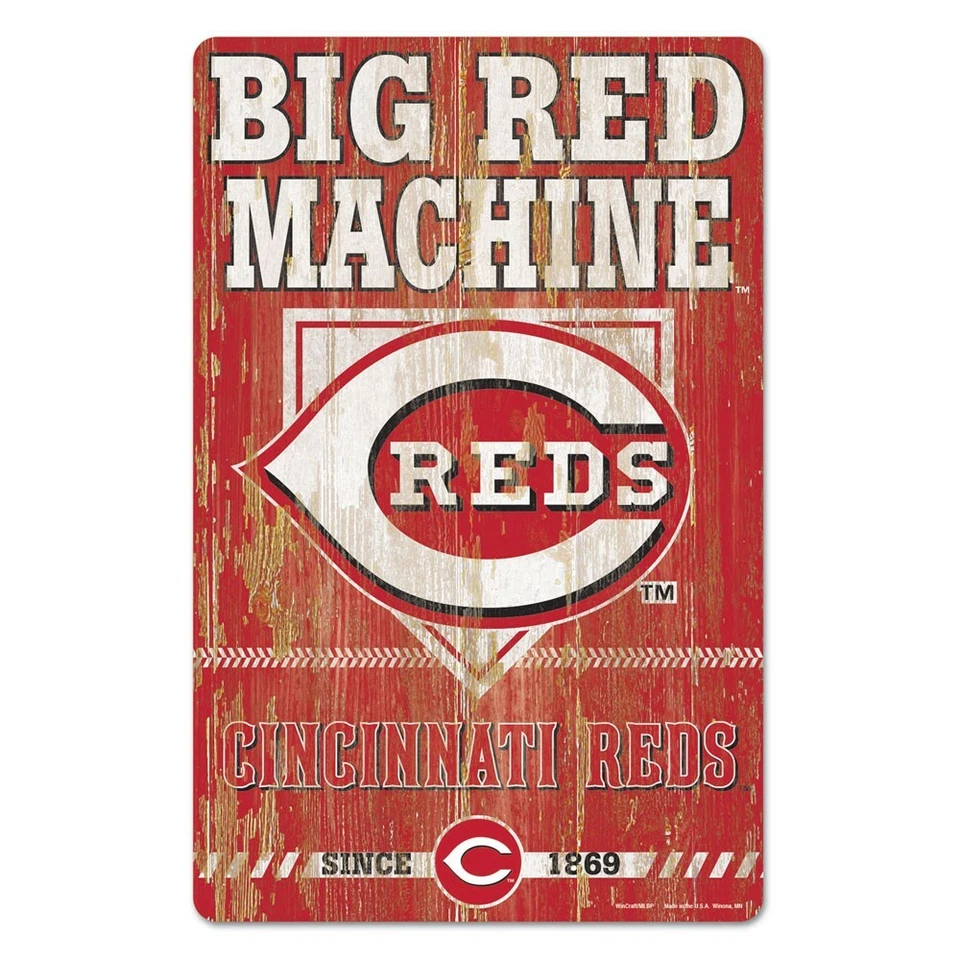 CINCINNATI REDS BIG RED MACHINE WOOD SIGN 11"X17'' NEW WINCRAFT 👀 - Image 1 of 1