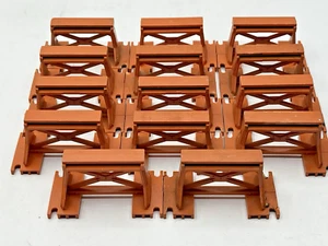 Lot of 14 Gilbert American Flyer S Gauge 1.5 Inch Orange Trestles - Picture 1 of 6