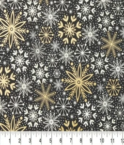 LINED WINDOW VALANCE CURTAIN 42 X 12 LARGE SNOWFLAKE FOIL CHRISTMAS WINTER SNOW - Picture 1 of 4