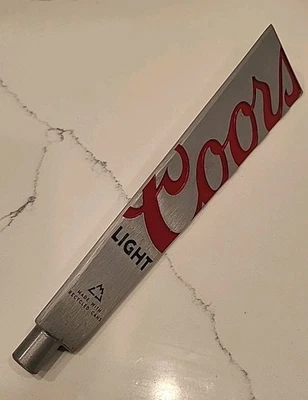 Coors Light Aluminum 12"Tap Handle Made From Recycled Cans Man Cave Collectable - Image 1 of 4