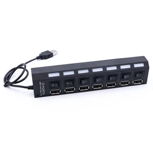  7 Ports USB 2.0-Hub-Datenübertragung mit einzelnen Schalter für PC-Laptop - Bild 1 von 17