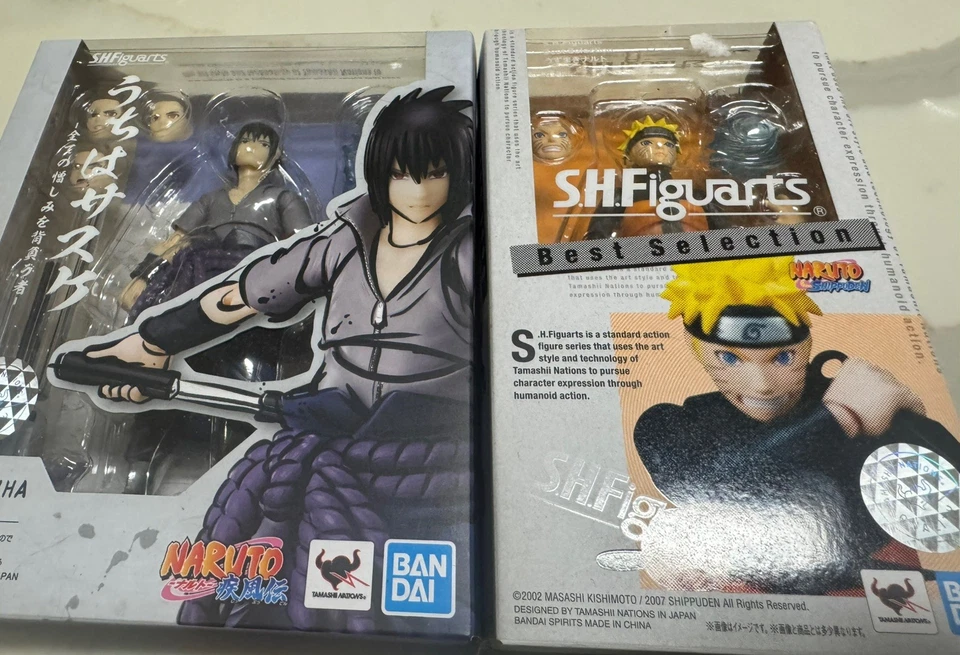 Naruto Shippuden S.H.Figuarts Naruto Uzumaki Sasuke Uchiha Set Bandai Tamashii - Image 1 of 1