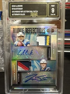 2019 Illusions E.Stick/ J.Stidham #3/15 RC Reflection Duel Patch Auto GMA 9 - Picture 1 of 12