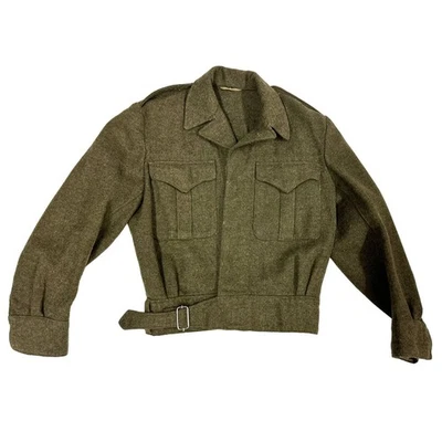 VTG 1955 US Army Wool Jacket Miller & Gabbe Ltd Cropped Military Coat Sz S/M - Image 1 of 4